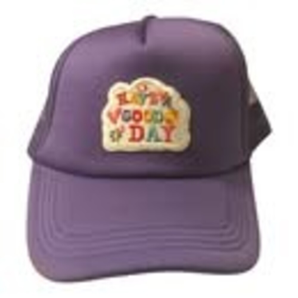 Unisex Purple 'Have a Nice Day' Mesh Trucker Hat